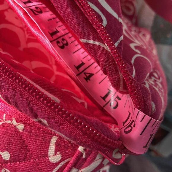 Vera Bradley Pink Quilted Backpack Twirly Birds Organizer Laptop Bag - Picture 10 of 14